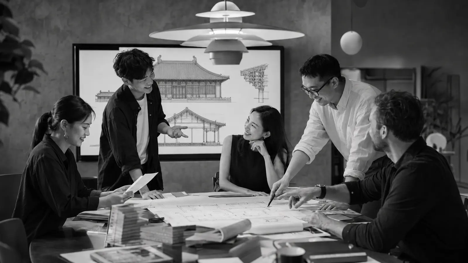 The Heritage Shanxi team exploring ancient architecture in Shanxi